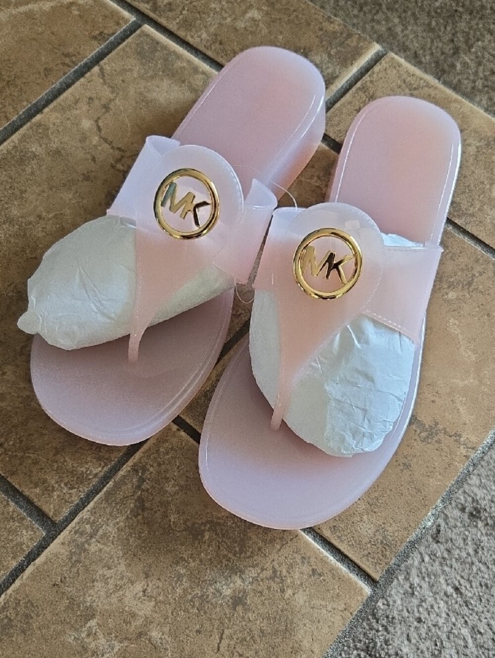 Michael Kors Hannah Jelly Thong Sandals in Light Pink💞⭐️ Size 11 - Picture 9 of 9